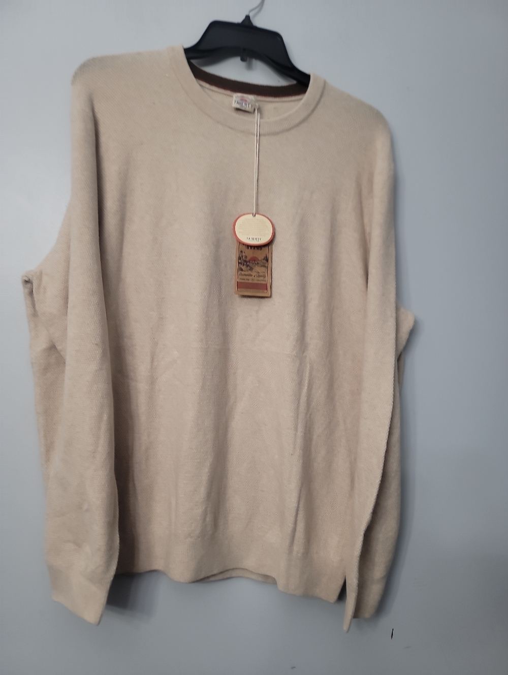 Faherty  Jackson Crew Sweater Seapoint Sand Heather